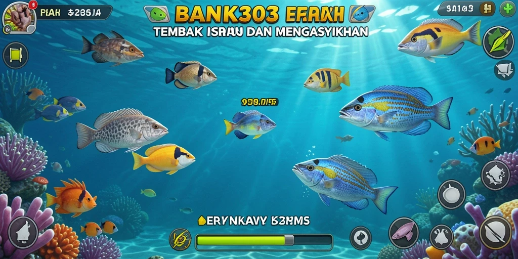 Tampilan gameplay BANK303 yang menegangkan saat menembak ikan.
