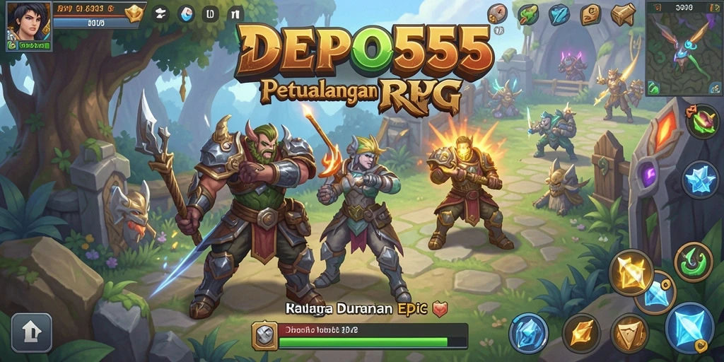 Gameplay menakjubkan DEPO555 dengan pertempuran strategis dan eksplorasi dunia.