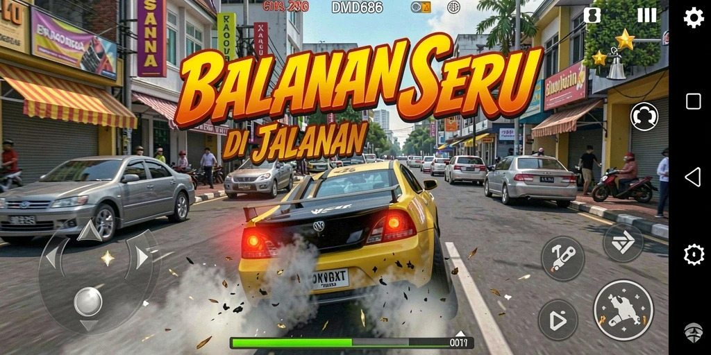 Gameplay Racing DMD686 yang mengasyikkan dan penuh adrenalin.