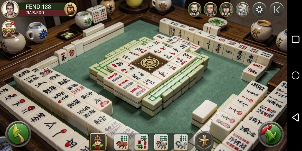 Tampilan gameplay <strong>FENDI188</strong> dengan grafis Mahjong yang menarik.