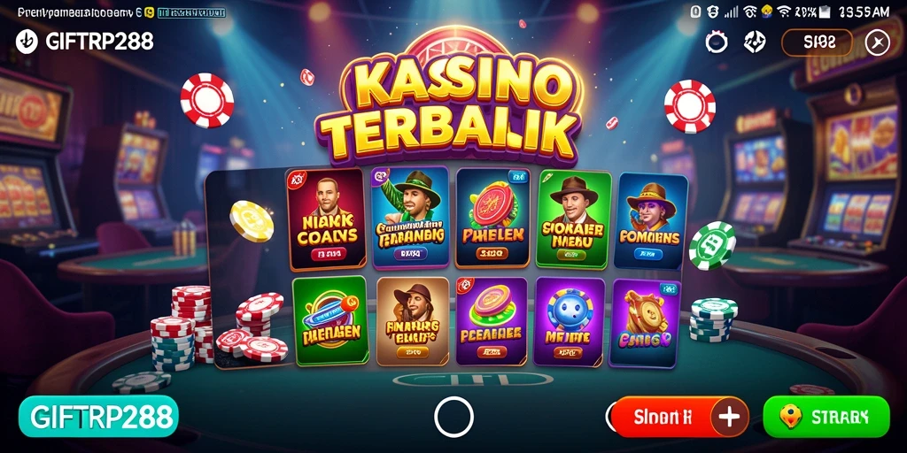 Screenshot utama GIFTRP288 menampilkan gameplay kasino yang seru dan menegangkan.