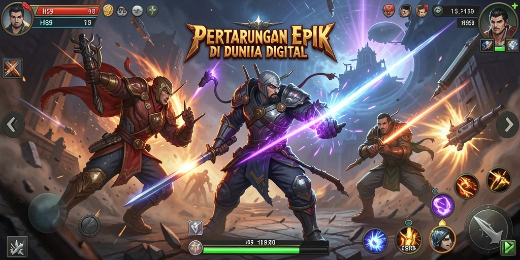 Tangkapan layar H89 menampilkan pertarungan yang seru dan karakter yang dinamis.