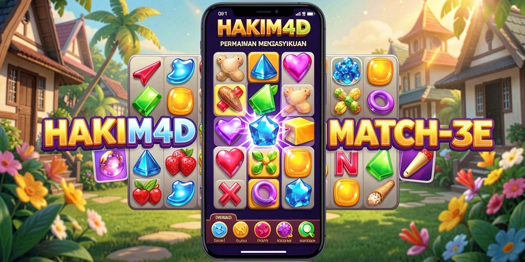 Gameplay HAKIM4D yang menarik dengan elemen Match-3.