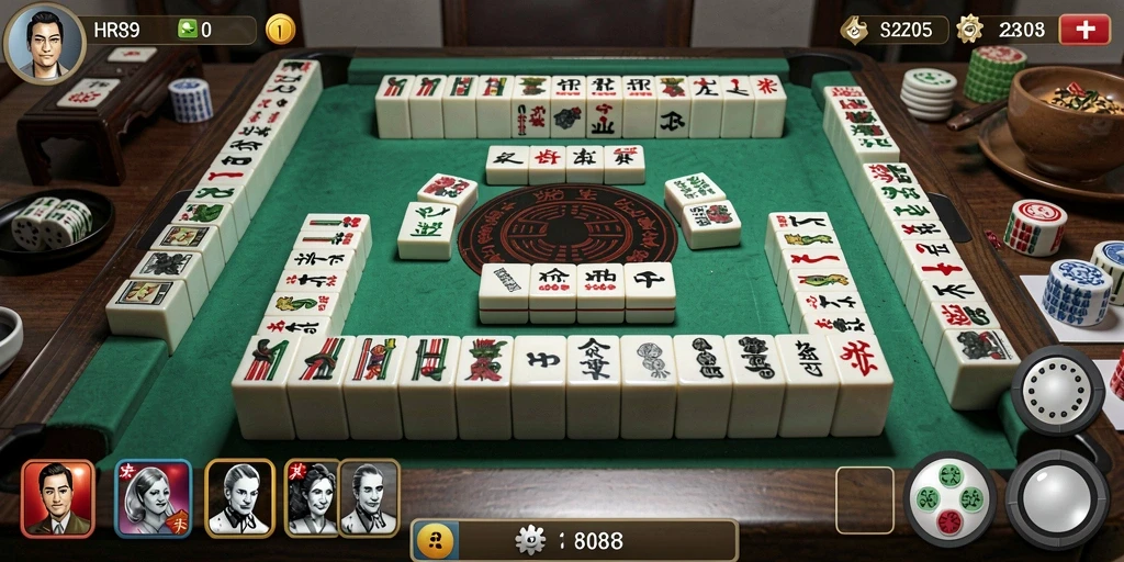 Tampilan gameplay seru dari HR89 dengan strategi Mahjong.