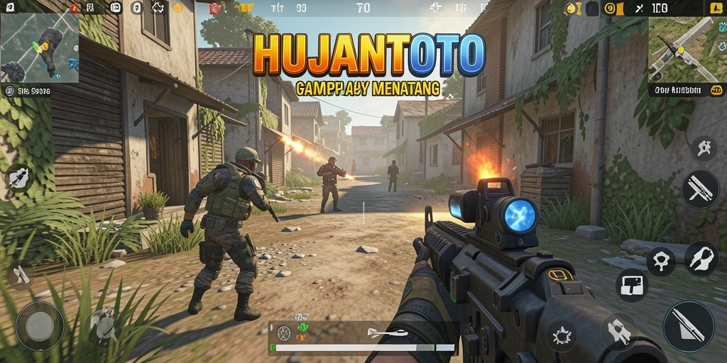 Tangkapan layar gameplay HUJANTOTO dengan aksi menarik.