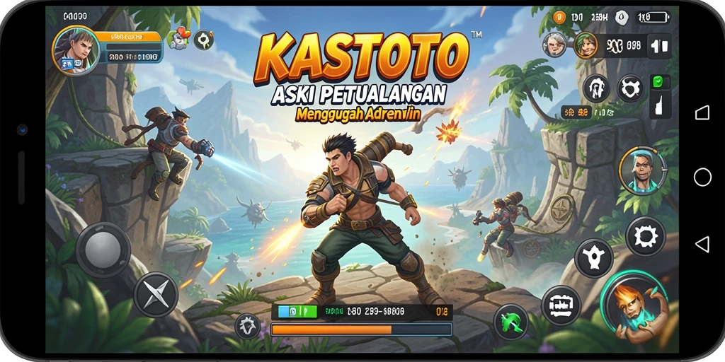 Tampilan aksi mendebarkan dalam gameplay KASTOTO.