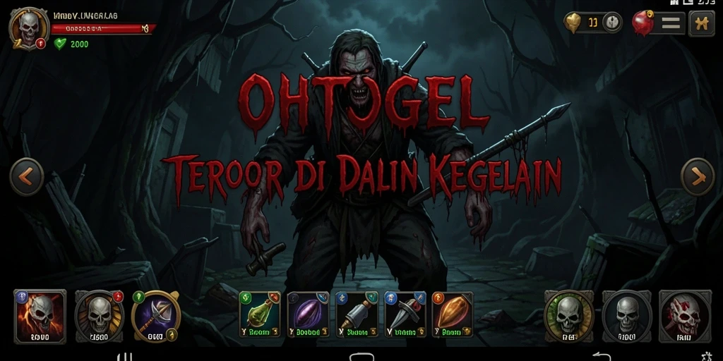 Tampilan gameplay OHTOGEL yang penuh ketegangan dan kengerian.