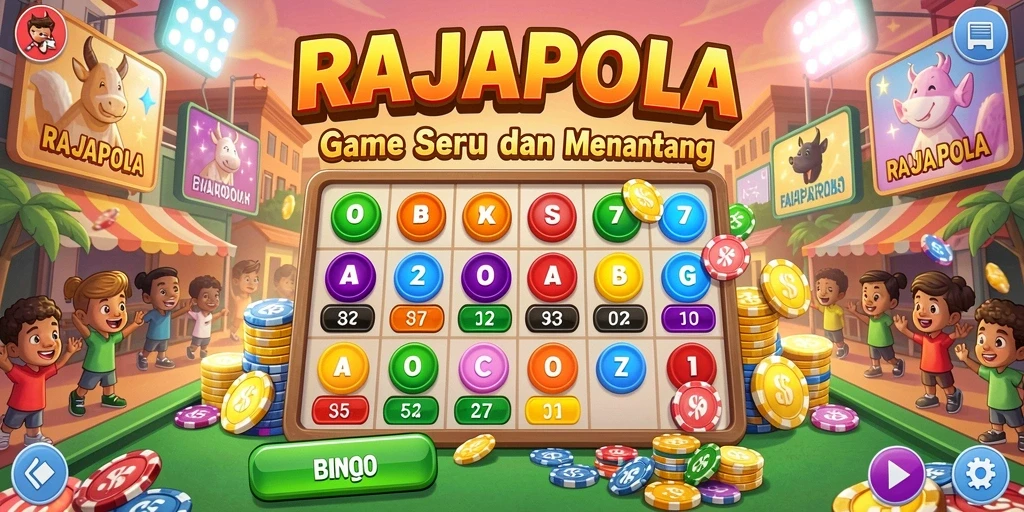Screenshot gameplay RAJAPOLA menampilkan momen seru saat memilih angka Bingo.