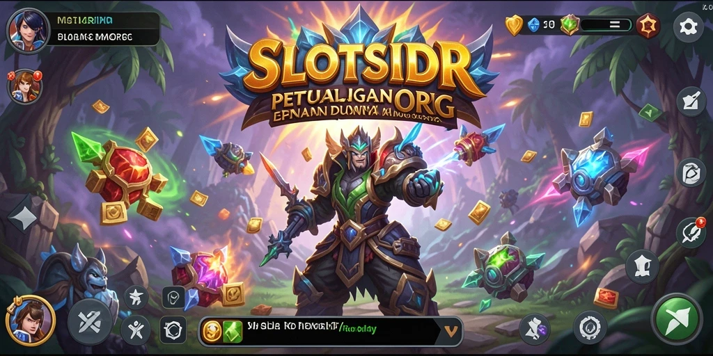 Screenshot gameplay SLOTSIDR menampilkan karakter sedang bertarung di medan perang.